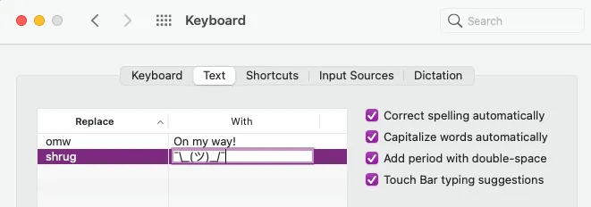 how to type shrug emoji on mac